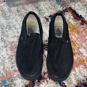Used black slip on vans